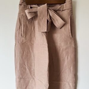Wilfred Pink Paperbag Pants with Bow.